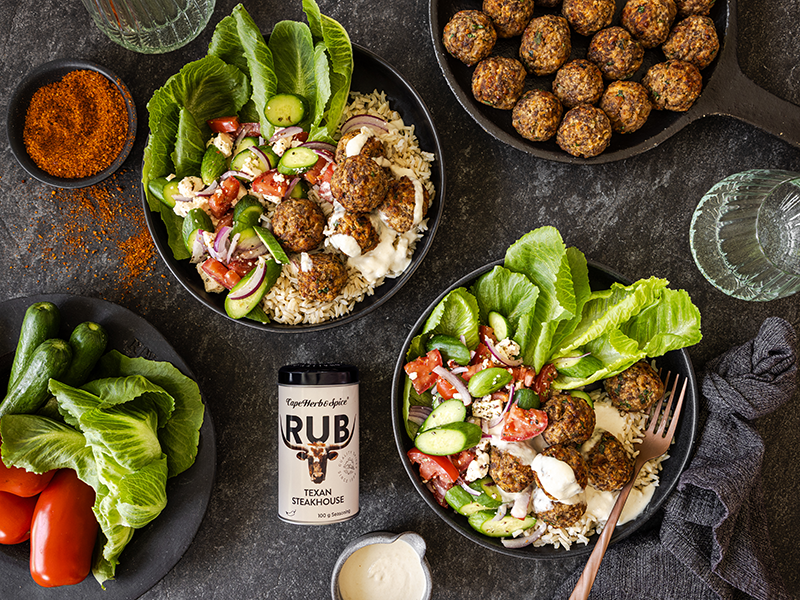 German Recipe - Baked Meatball Bowls